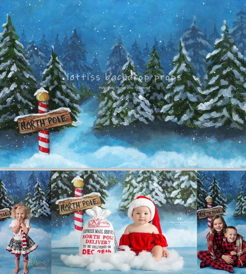 KMK - Christmas North Pole Backdrop