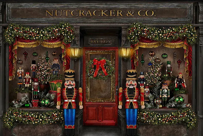 KMK - Christmas Nutcracker Shop Photograpy Backdrop