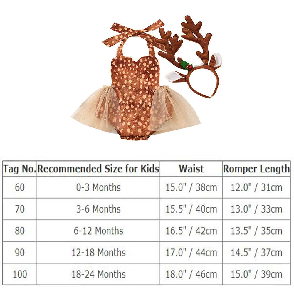 KMK - Christmas Reindeer Romper/Dress Set