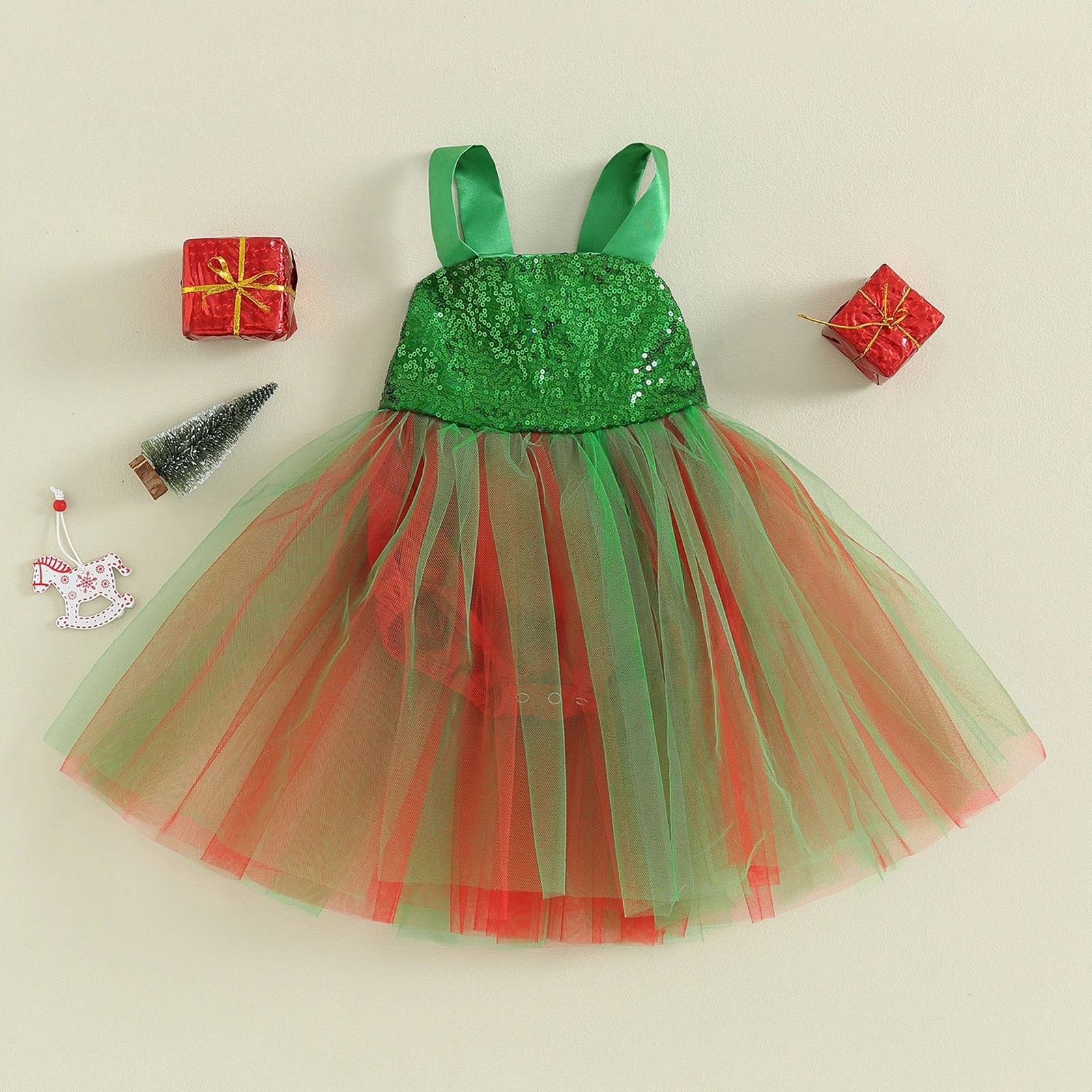 KMK - Christmas Sequin Romper Dress