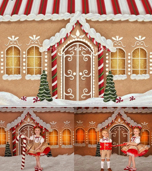 KMK - Christmas Store Front Backdrop