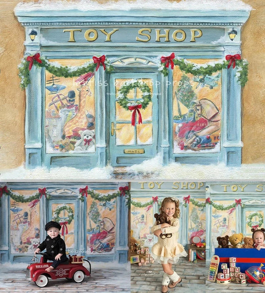 KMK - Christmas Toy Shop Backdrop