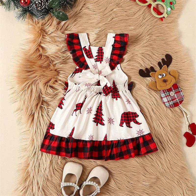 KMK - Christmas Tree Plaid Dress