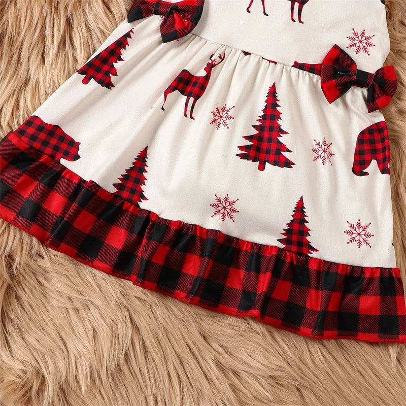 KMK - Christmas Tree Plaid Dress