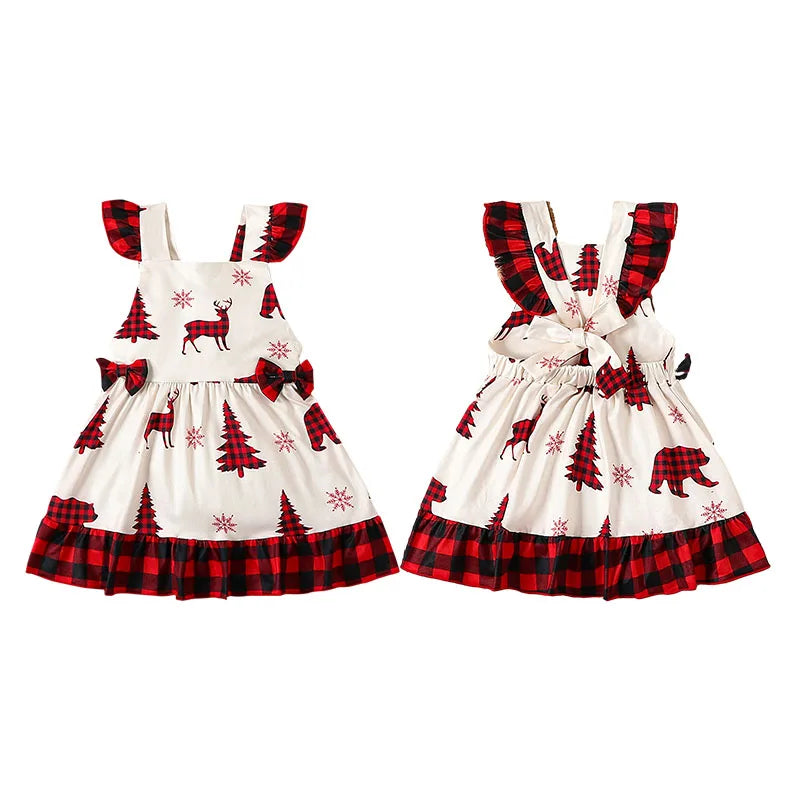 KMK - Christmas Tree Plaid Dress