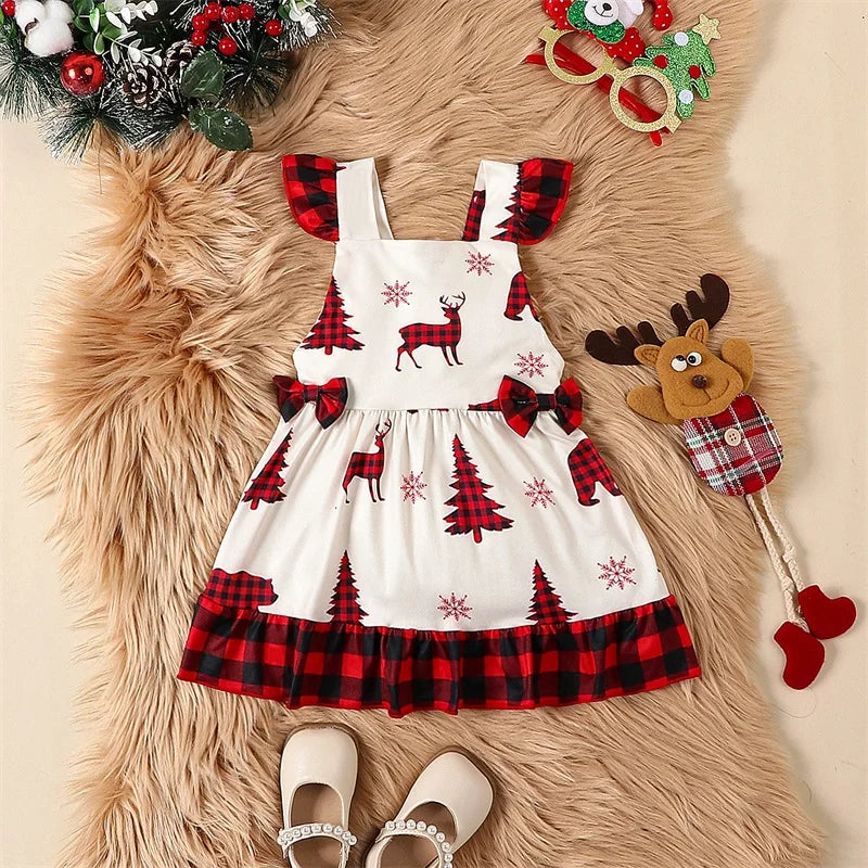 KMK - Christmas Tree Plaid Dress