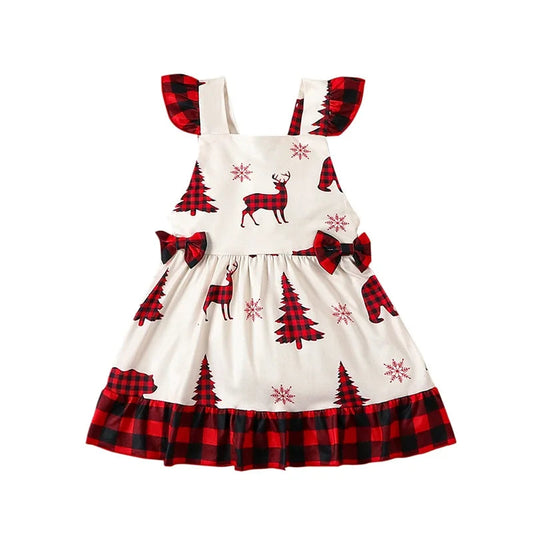 KMK - Christmas Tree Plaid Dress