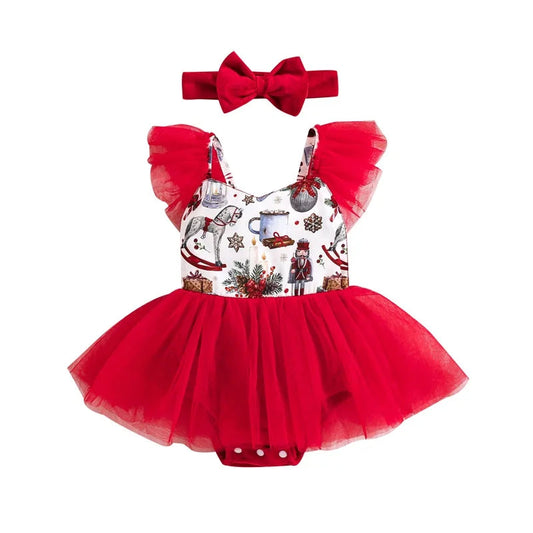 KMK - Christmas Tulle Romper Set