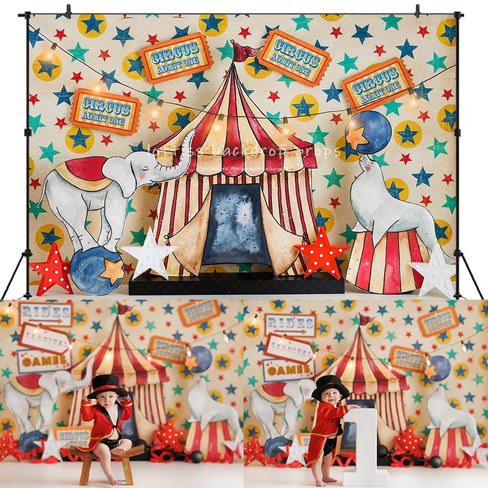 KMK - Circus Admit One Backdrop