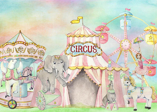 KMK - Circus Carnival Party Backdrop