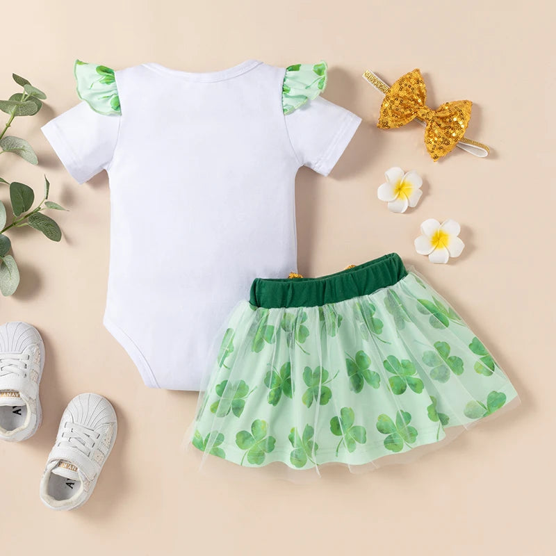 KMK - Clover Lace 3 Piece Romper Set