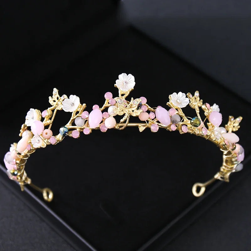 KMK - Crystal Flower Tiara Headband