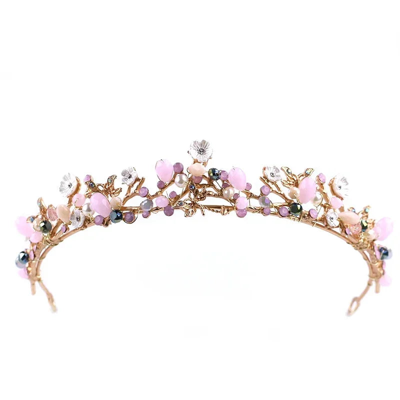 KMK - Crystal Flower Tiara Headband