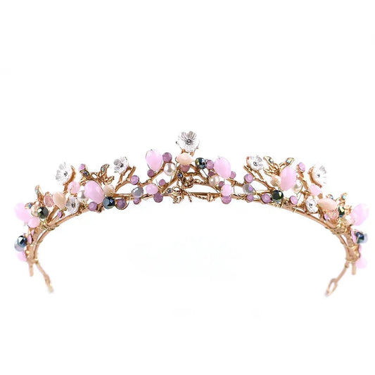 KMK - Crystal Flower Tiara Headband