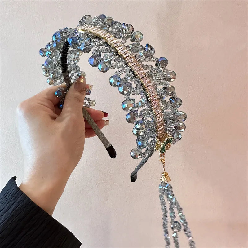 KMK - Crystal Tassel Headband