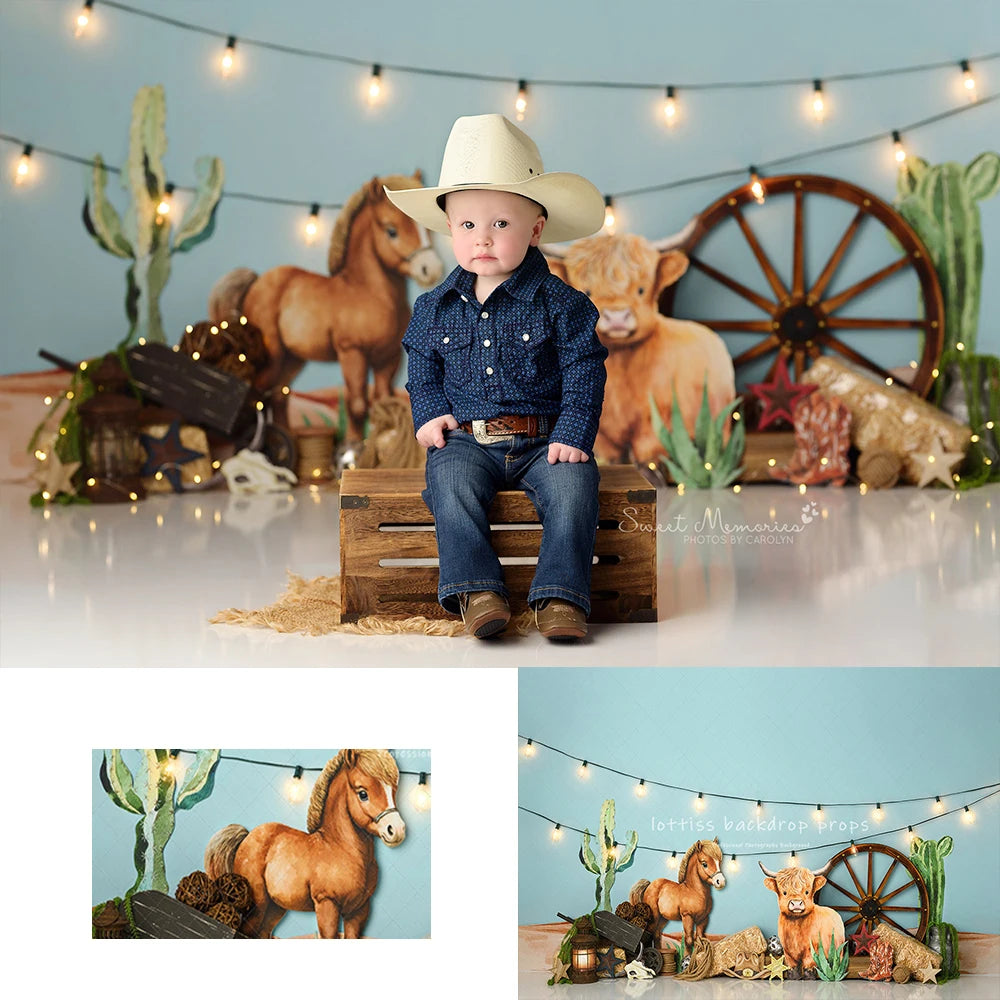 KMK - Cute Cowboy Backdrop