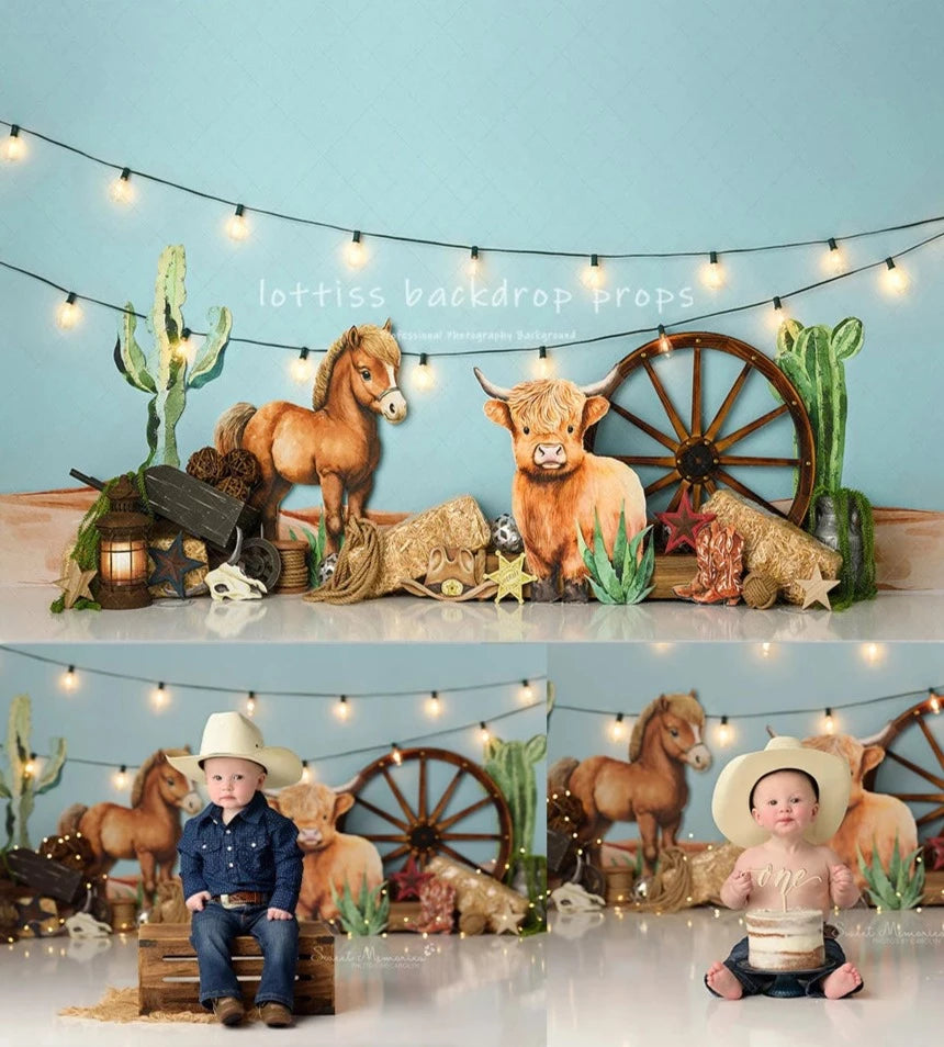 KMK - Cute Cowboy Backdrop