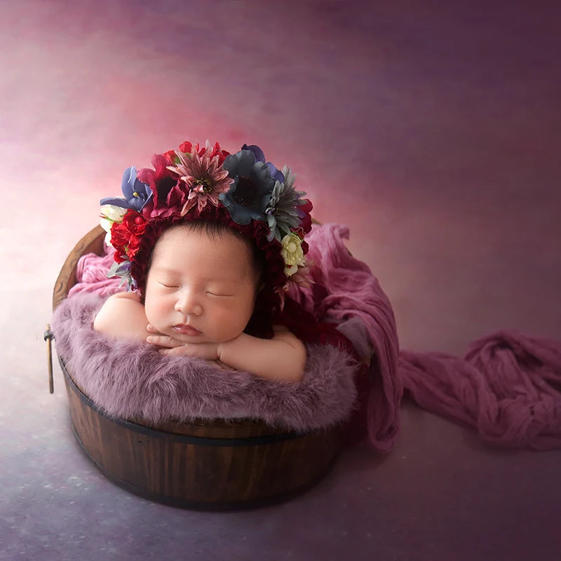 KMK - Cute Newborn Floral Bonnet