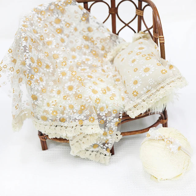 KMK - Daisy Wrap+Pillow+Headband Set