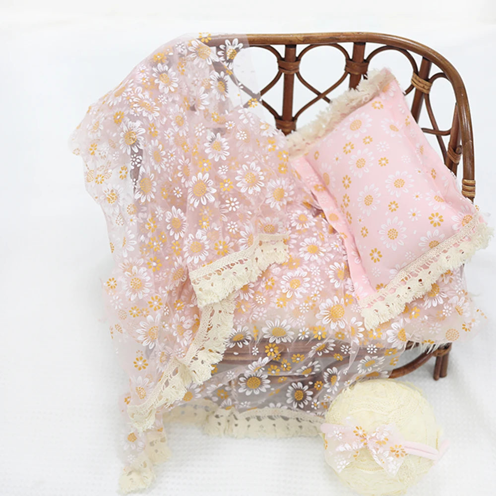 KMK - Daisy Wrap+Pillow+Headband Set