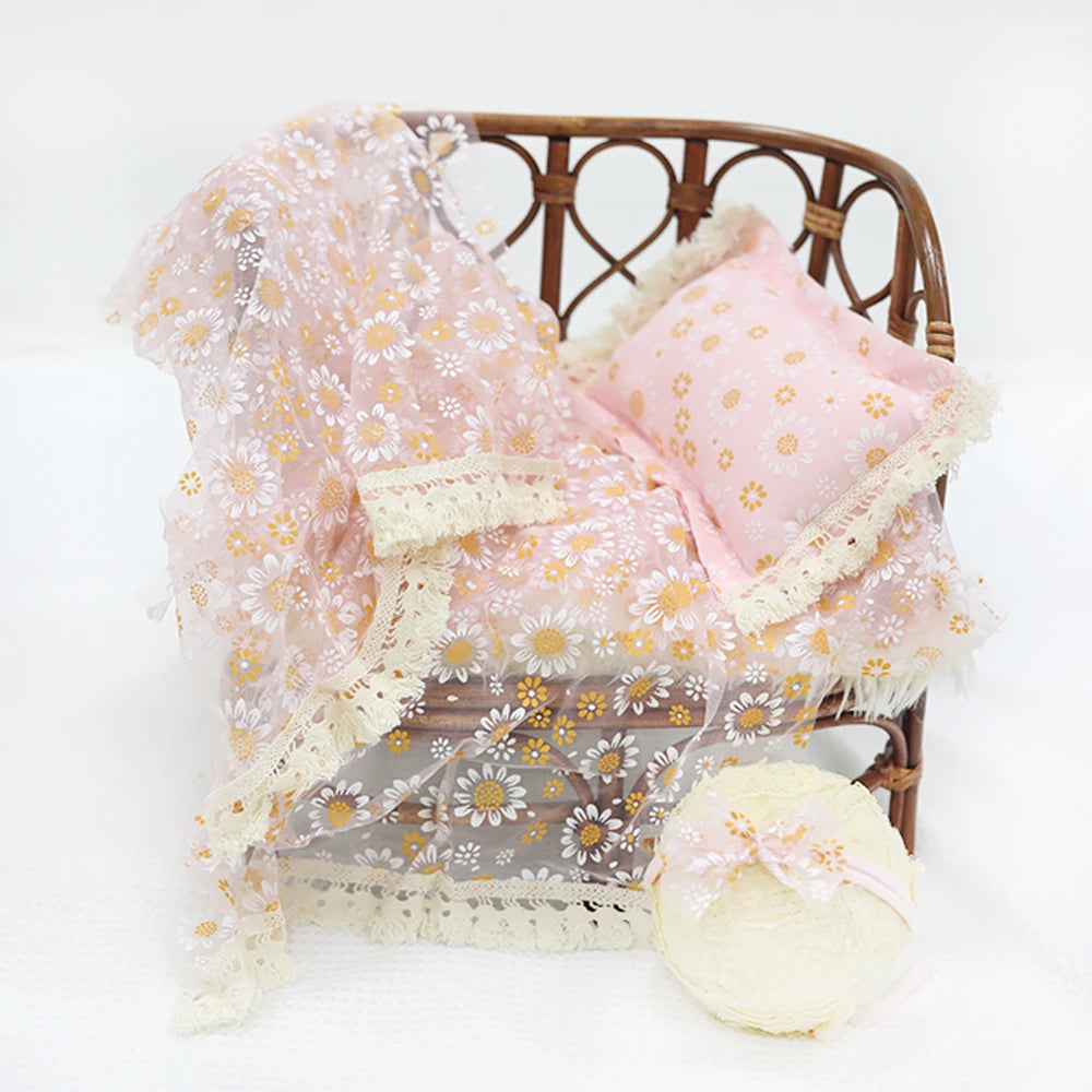 KMK - Daisy Wrap+Pillow+Headband Set