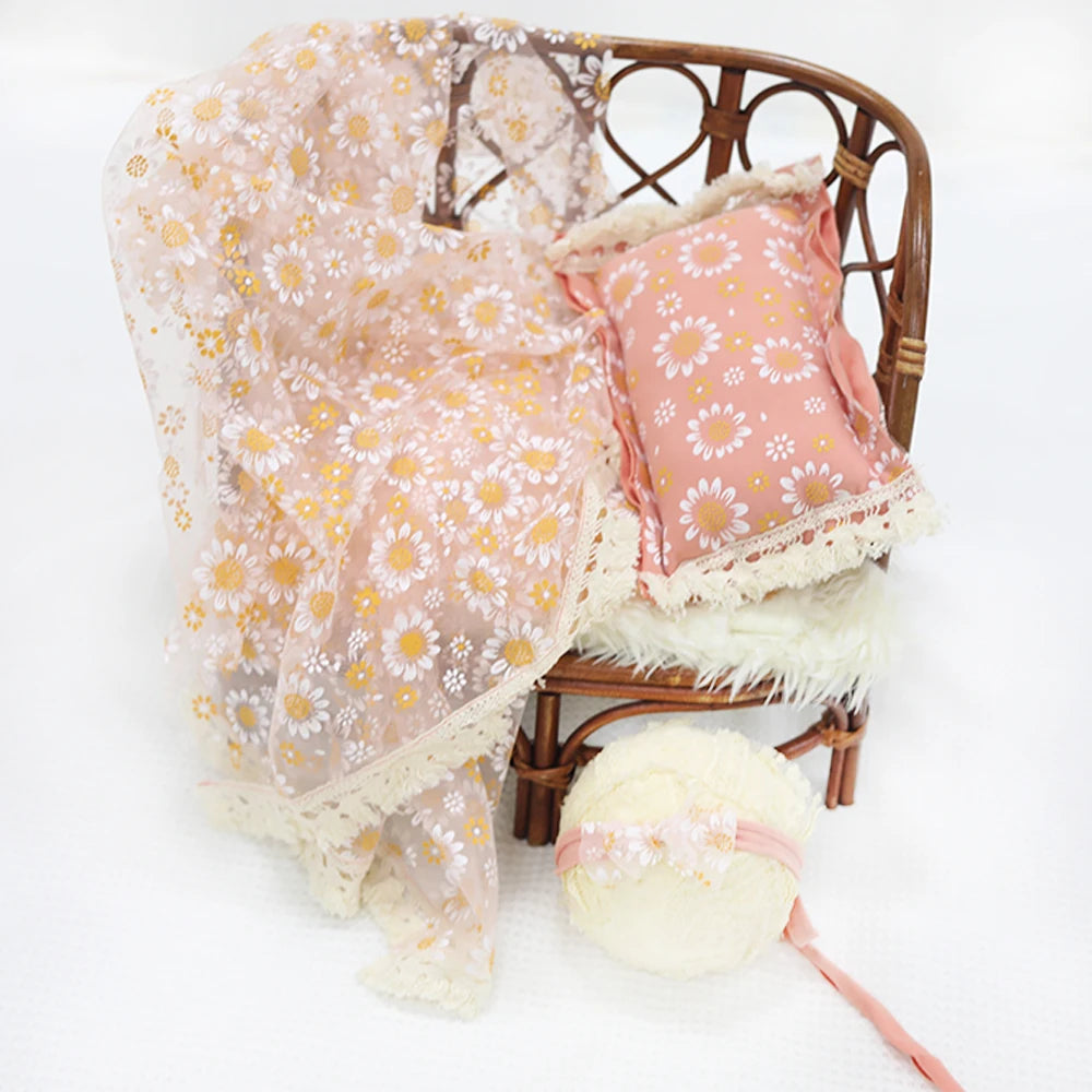 KMK - Daisy Wrap+Pillow+Headband Set