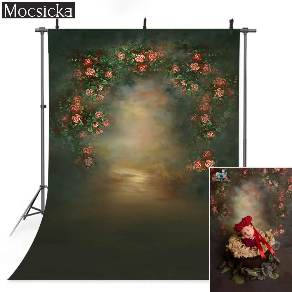 KMK - Dark Garden Arch watercolour backdrop