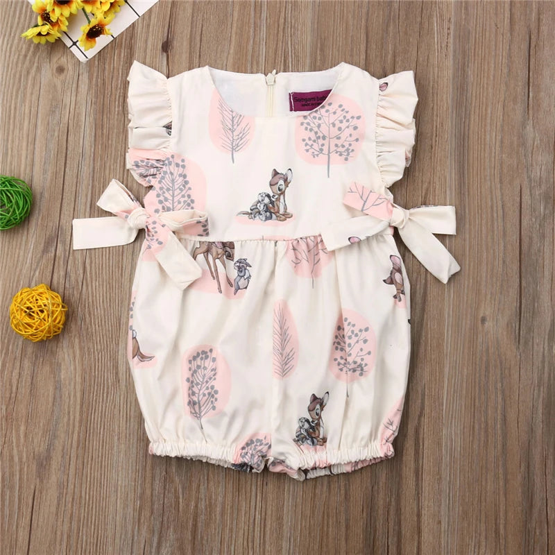 KMK -Deer Flower Cotton Soft Romper