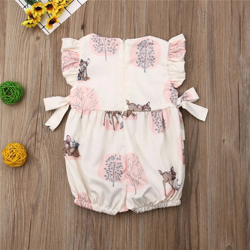 KMK -Deer Flower Cotton Soft Romper