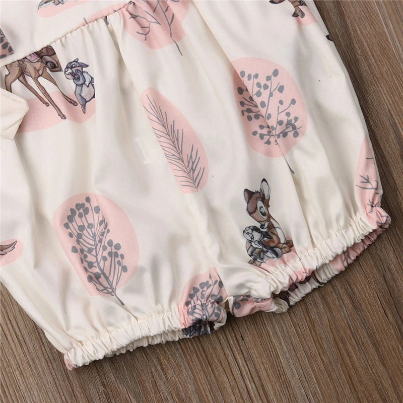 KMK -Deer Flower Cotton Soft Romper