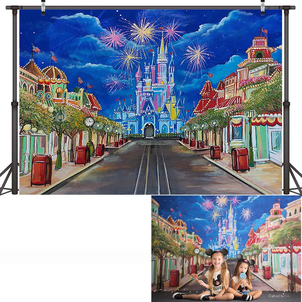 KMK - Disney Castle watercolour backdrop