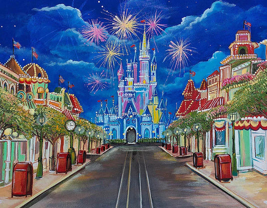 KMK - Disney Castle watercolour backdrop