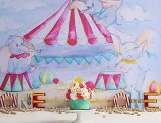 KMK - Dumbo Circus Watercolour Backdrop