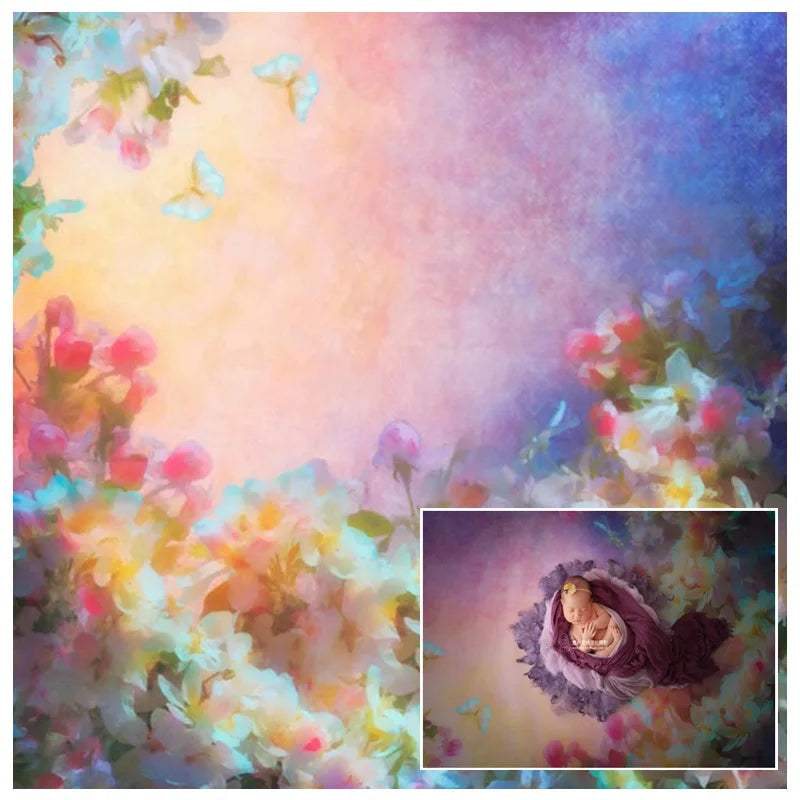 KMK - Dusk Floral Watercolour Backdrop