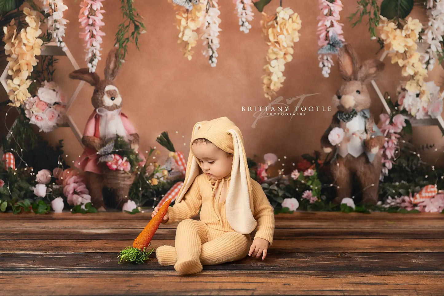 KMK - Easter Bunny Garden Backdrop