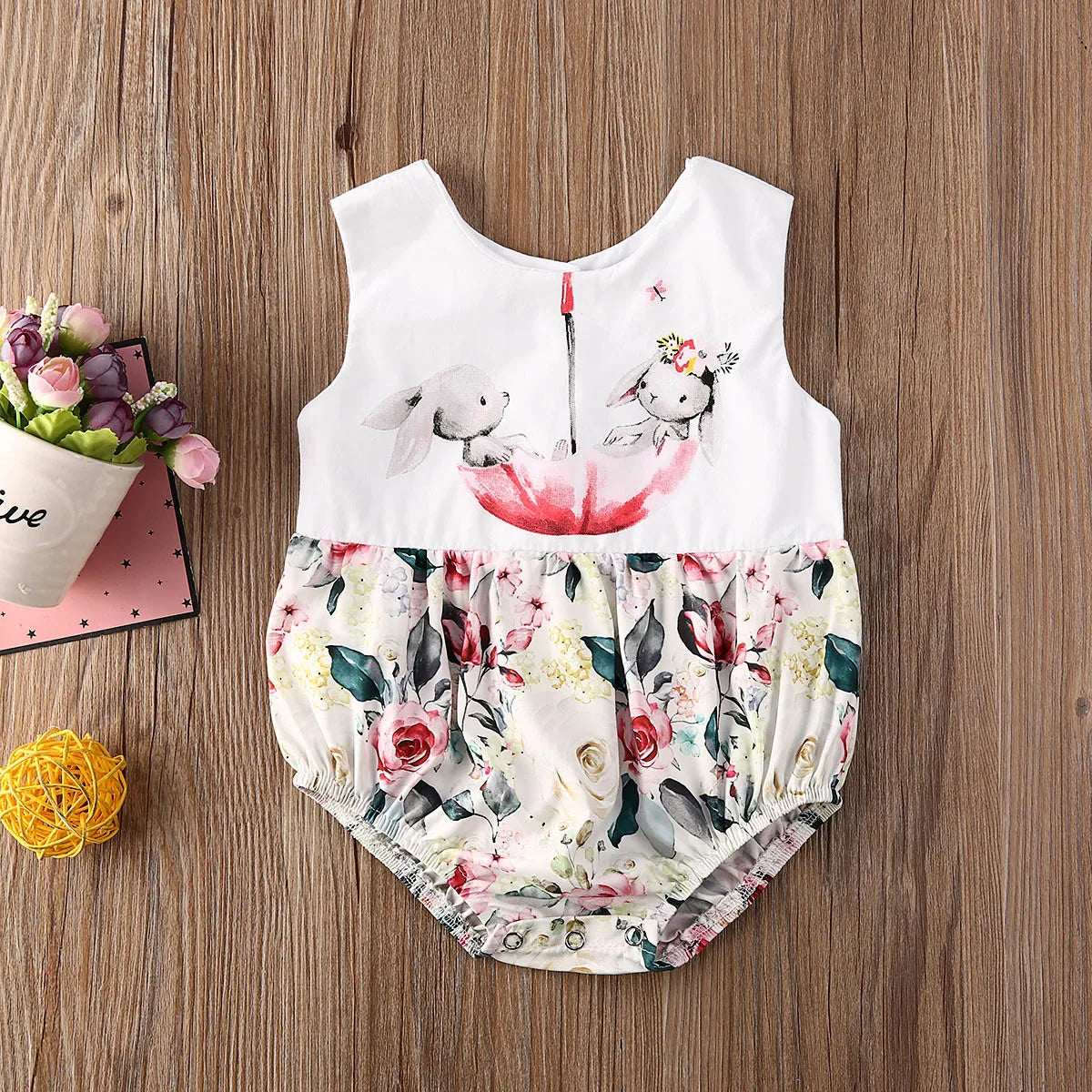 KMK Easter Bunny Matching Flower Romper or Dress