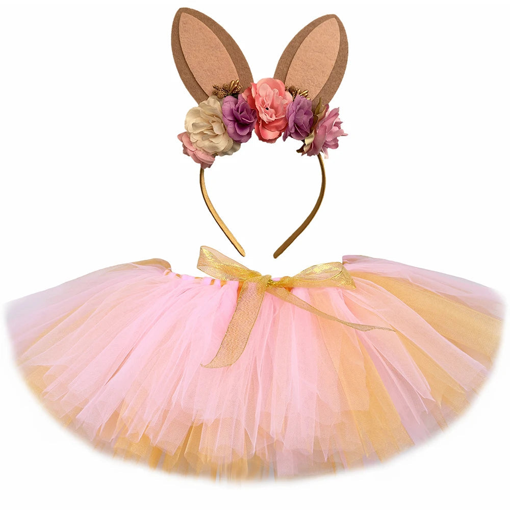 KMK - Easter Bunny Tutu Skirt + Headband