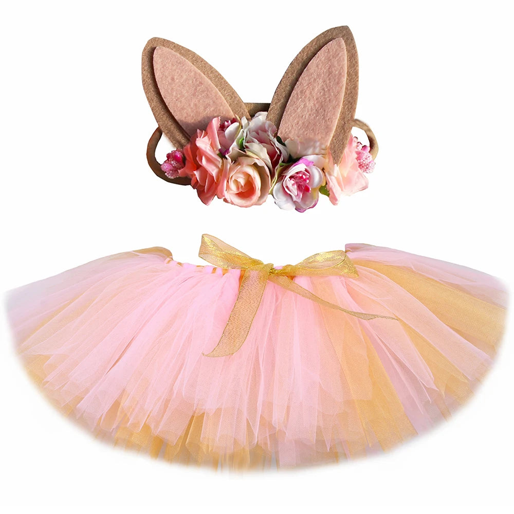 KMK - Easter Bunny Tutu Skirt + Headband