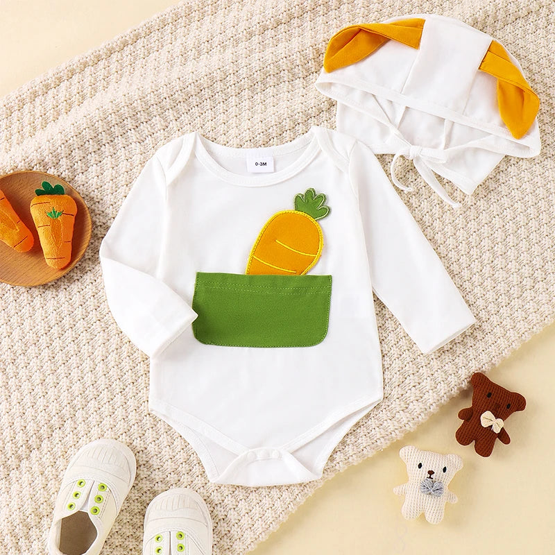 KMK - Easter Carrot Romper Set