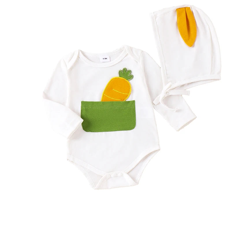 KMK - Easter Carrot Romper Set