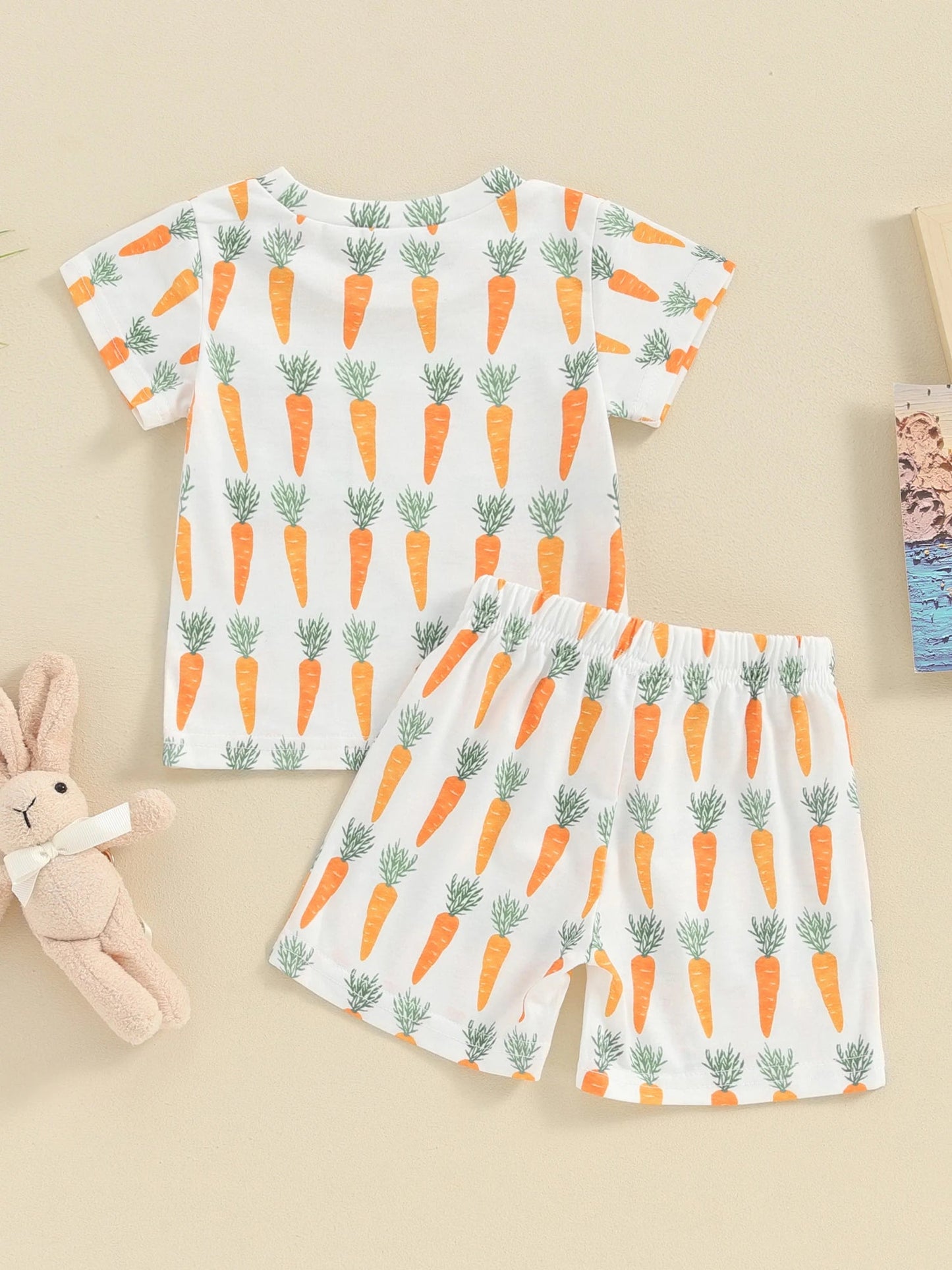 KMK - Easter Carrots Short Sleeve T-shirt + Shorts Set