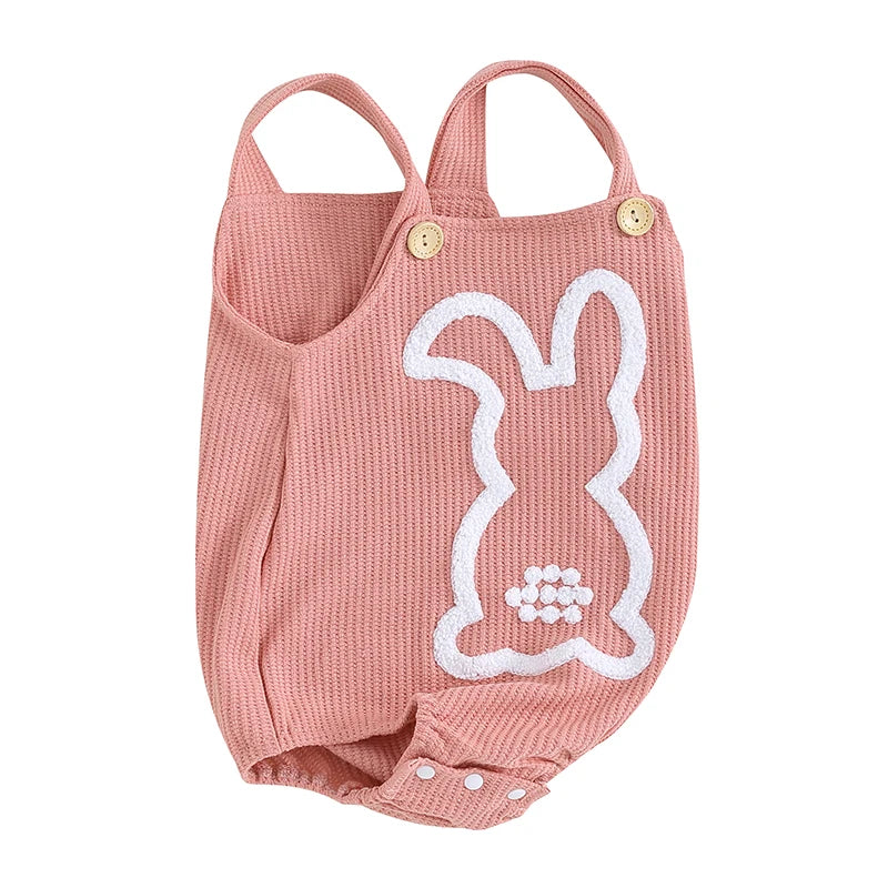 KMK - Easter Cute Bunny Soft Knit Sleeveless Romper