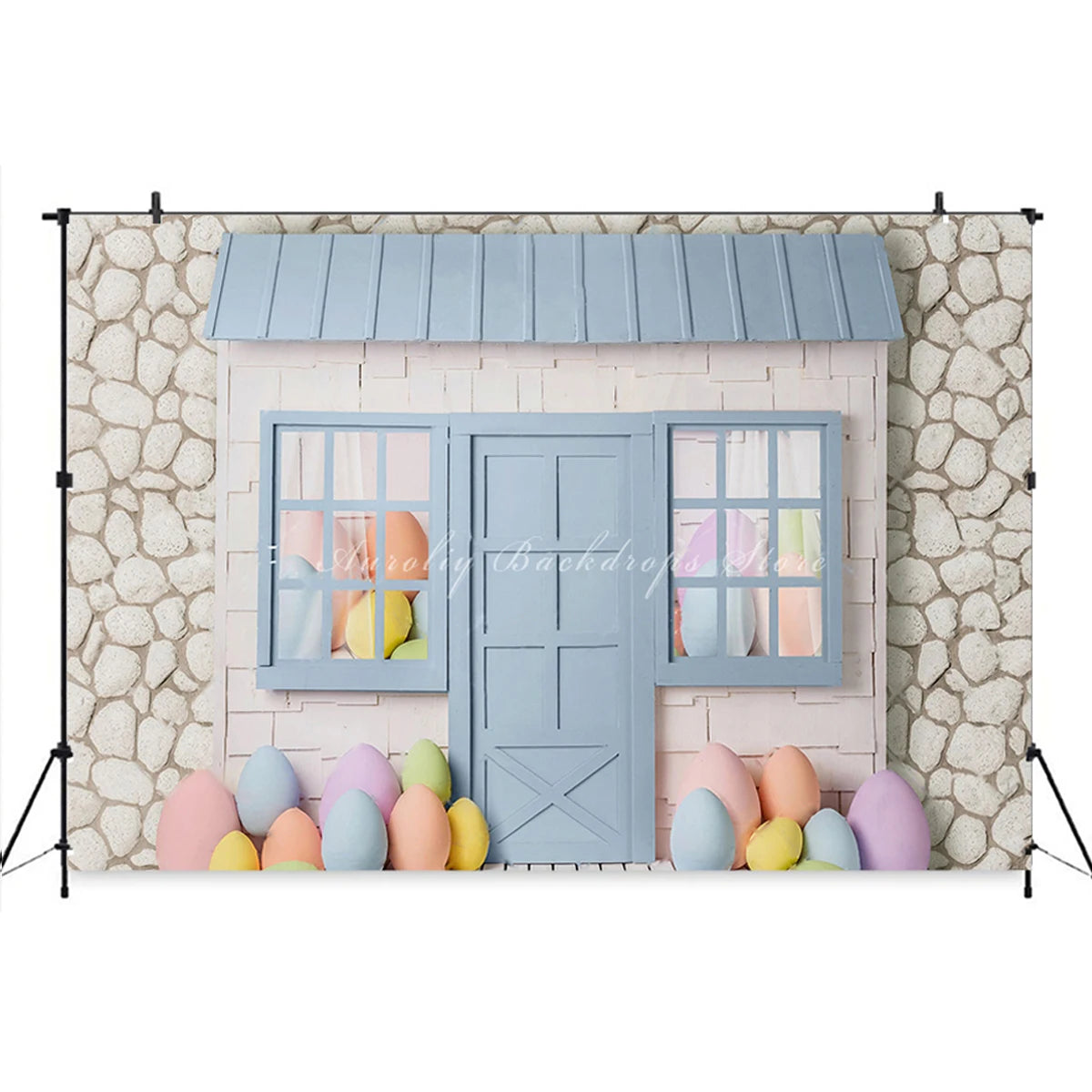 KMK - Easter Egg House Backdrop