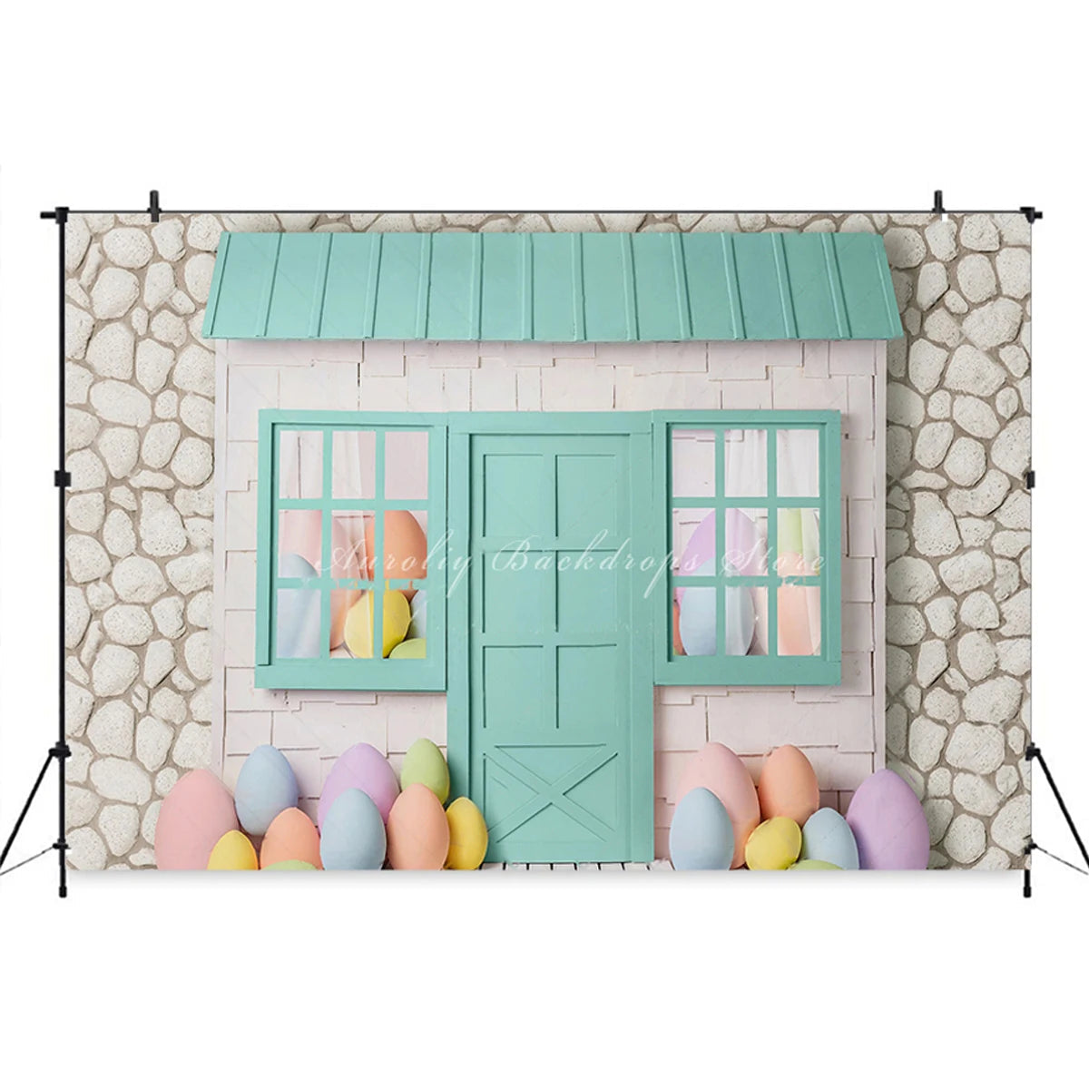 KMK - Easter Egg House Backdrop