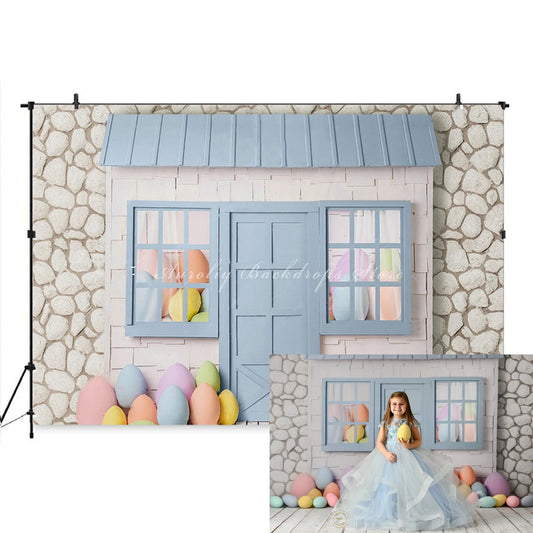 KMK - Easter Egg House Backdrop