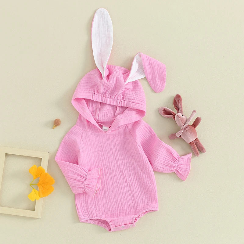 KMK - Easter Outfit Bunny Ear Hoodie Romper