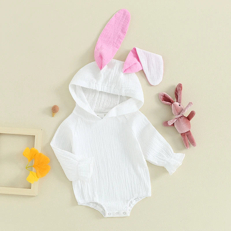 KMK - Easter Outfit Bunny Ear Hoodie Romper