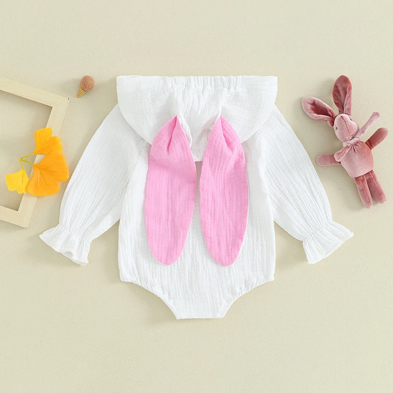 KMK - Easter Outfit Bunny Ear Hoodie Romper