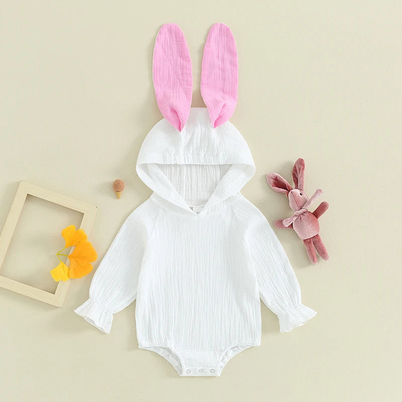 KMK - Easter Outfit Bunny Ear Hoodie Romper