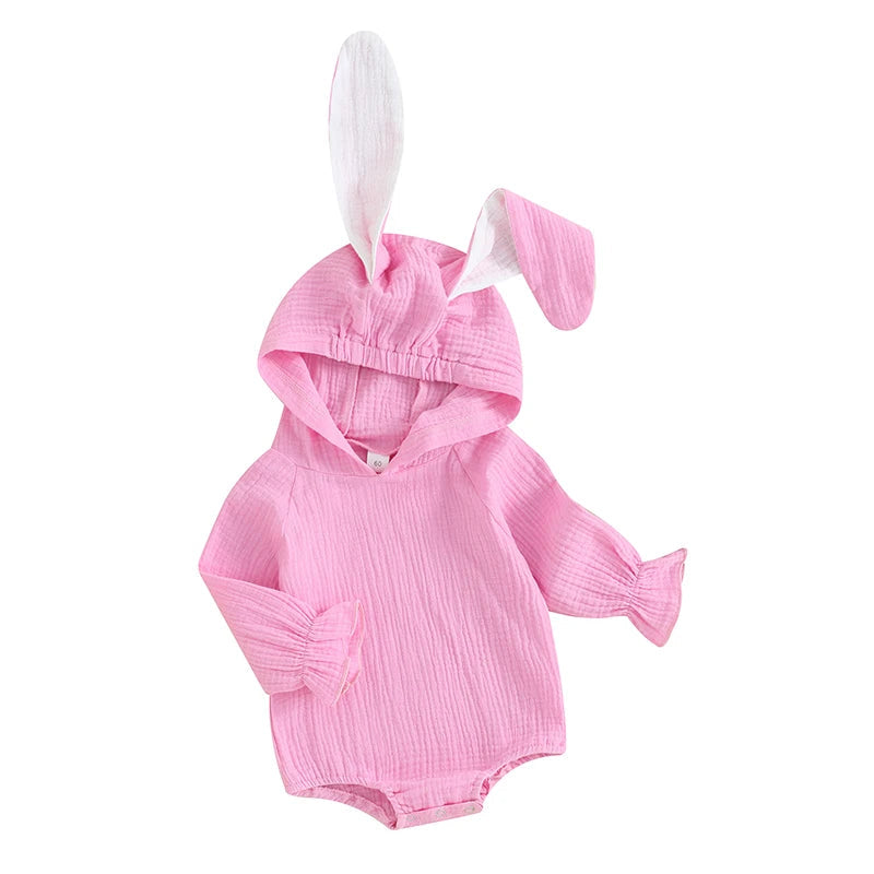 KMK - Easter Outfit Bunny Ear Hoodie Romper